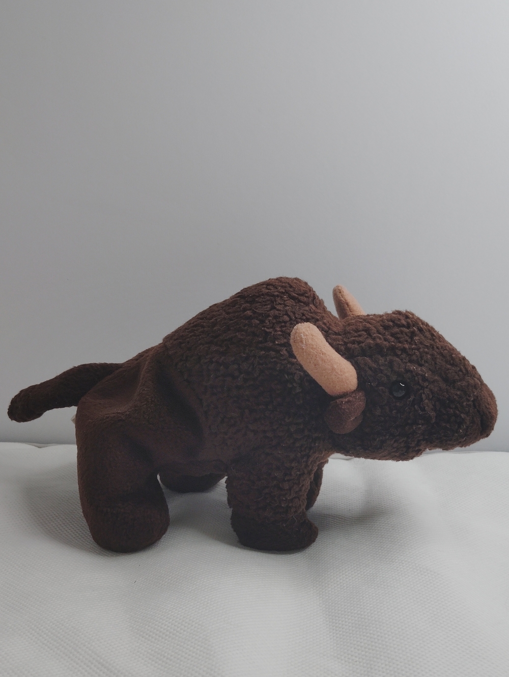 Ty Brown Plush Buffalo Stuffed Animal